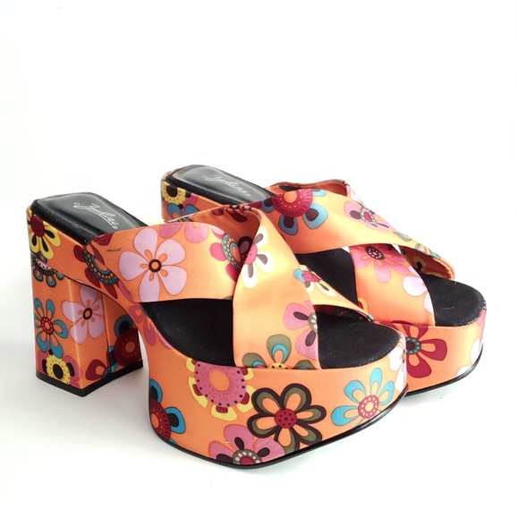 flower platform shoes